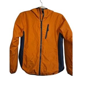 COLUMBIA Kids trail Jacket. Orange and Navy. SIZE 14/16
